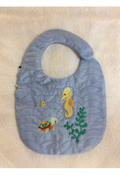 Hop058 - In the ocean Quilted Bib