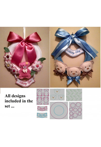 Set003 - Stuffed baby Wreaths 