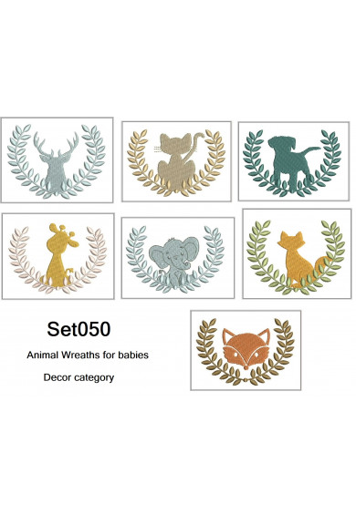 Set050 - Animal Wreaths for babies