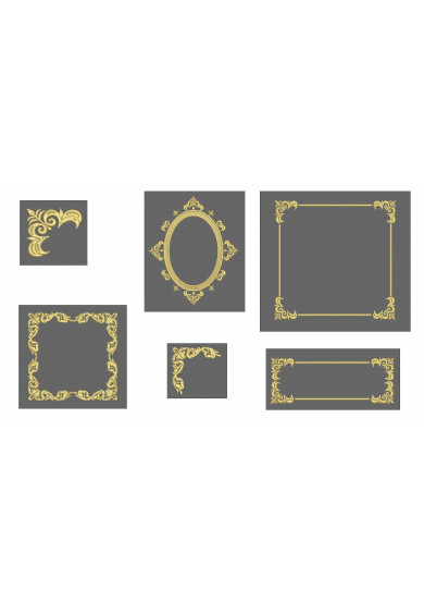 Set491 - Pure gold frame